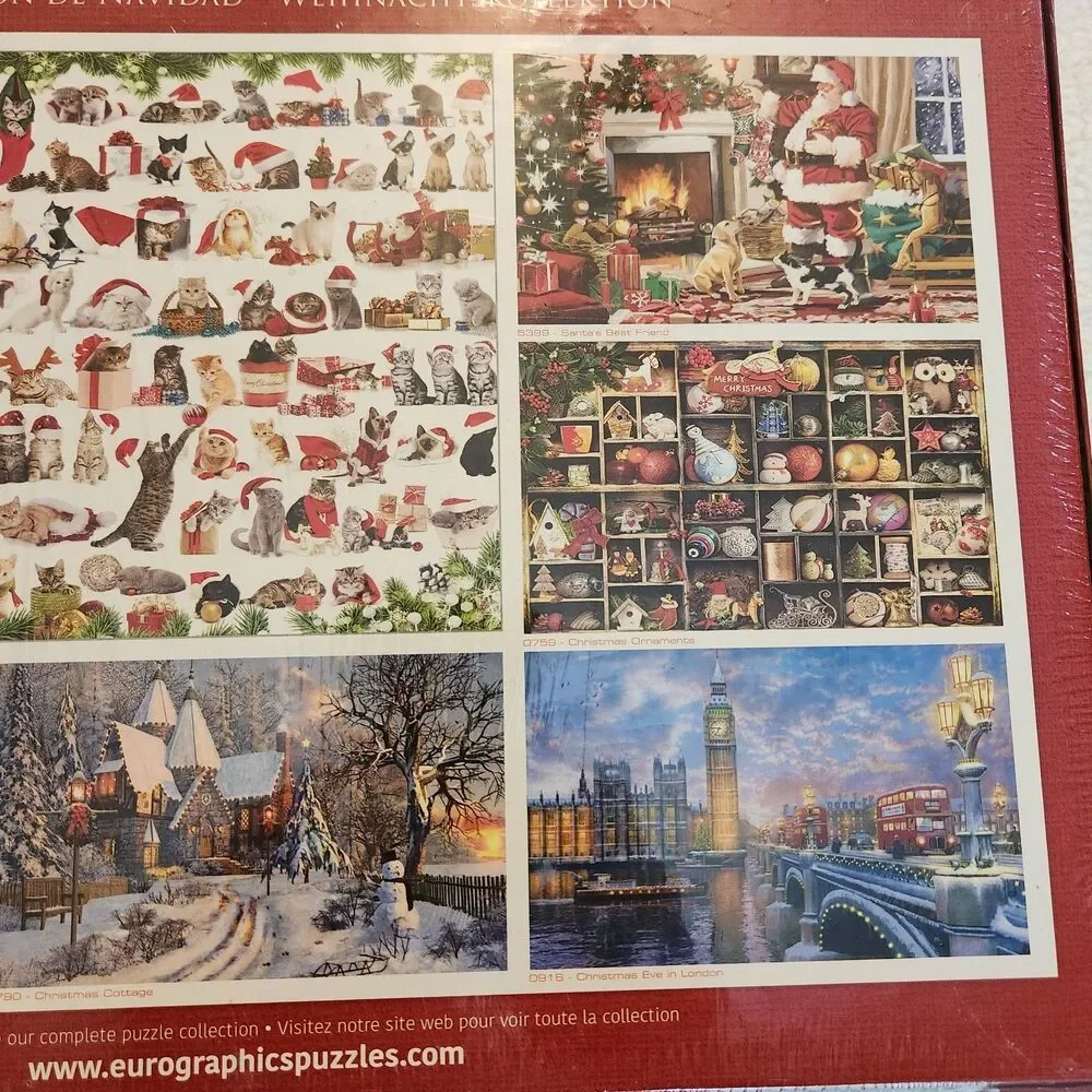 New Sealed 1,000 Piece Eurographics Holiday Dogs Jigsaw Puzzle